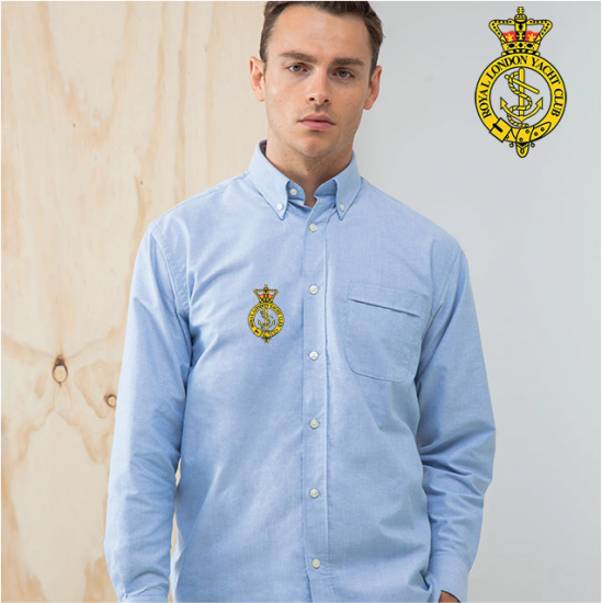 Mens Delux Oxford Shirt, Long Sleeve (HB510)