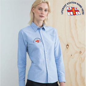 Lifeboat Ladies Delux Oxford Shirt, Long Sleeve (HB511)