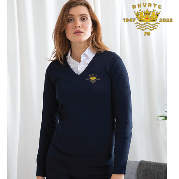 (image for) YC Ladies 12 Gauge V-neck Jumper (HB721)