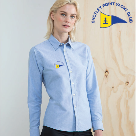 (image for) Delux Oxford Shirt, Ladies Long Sleeve (HB511) - Click Image to Close