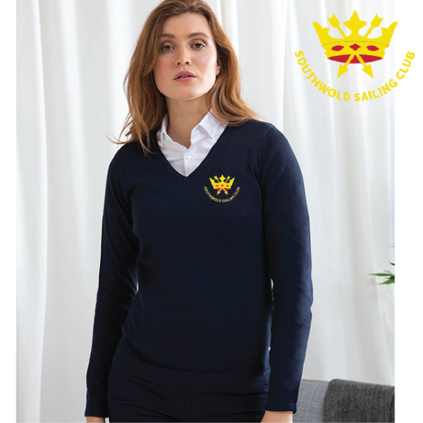 (image for) OW Ladies 12 Gauge V-neck Jumper (HB721)