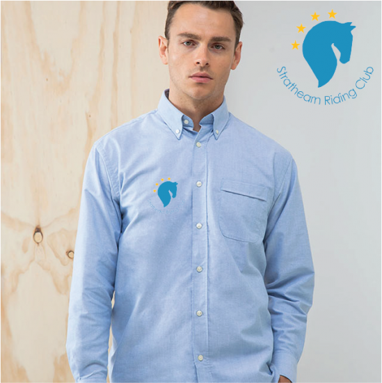 EQ Delux Oxford Shirt, Mens Long Sleeve (HB510) - Click Image to Close