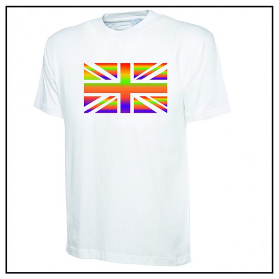 Pride Union Jack Mens T-Shirt - Click Image to Close