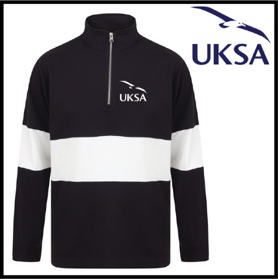 UKSA Panelled Quarter Zip Sweat Shirt (FR06M) - Click Image to Close