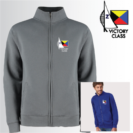 Full Zip Collared Sweat Shirt (UC512) - Click Image to Close