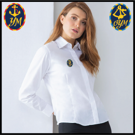 YM Lightweight Oxford Shirt, Ladies Long Sleeve (HB551)