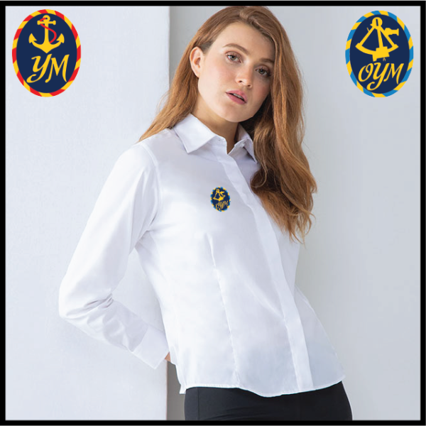 (image for) YM Lightweight Oxford Shirt, Ladies Long Sleeve (HB551)