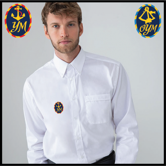 YM Lightweight Oxford Shirt, Mens Long Sleeve (HB550) - Click Image to Close