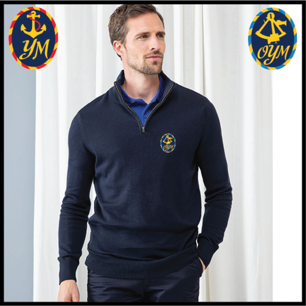 (image for) YM Mens 12 Gauge Quarter Zip Jumper (HB729)