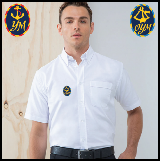 YM Delux Oxford Shirt, Mens Short Sleeve (HB515) - Click Image to Close