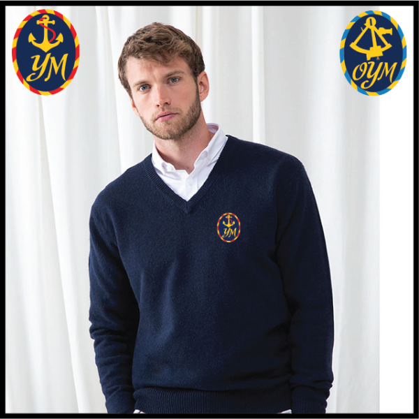 (image for) YM Mens Lambswool V-neck Jumper (HB730)